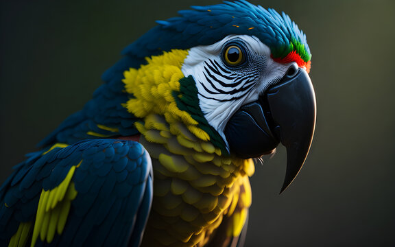 Close up Image of Colorful Parrot