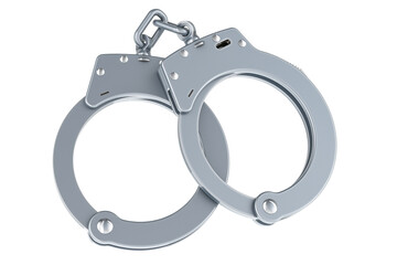 Handcuffs, 3D rendering isolated on transparent background - 640401910