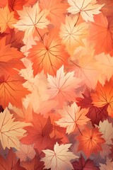 Autumn falling leaves natural background