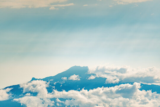 Picturesque Landscape with the Malinche Volcano Elevating the Mexican Scene