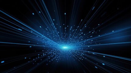 Naklejka premium An abstract background with blue light and stars