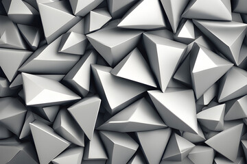 abstract background with triangles, Background featuring abstract 3D triangles