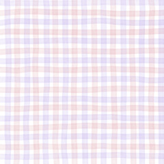 Pink Purple Gingham Check Hand Drawn Background Pattern Overlay