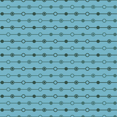 Blue lines striped circles dots concept geometric minimalist pattern seamless background vector