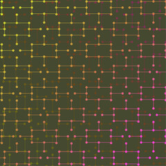 Pattern abstract seamless geometric lines and dots vector