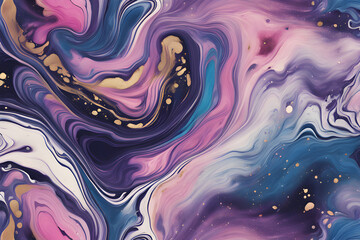 An abstract marbling background reminiscent of swirling galaxies and cosmic wonder