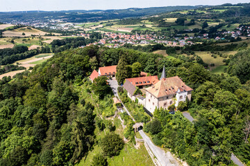Fototapeta na wymiar Brandenstein Castle, Main-Kinzig District, Hesse, Schluechtern, Germany,