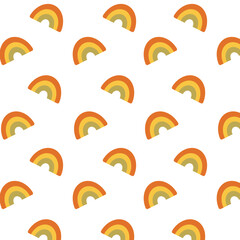 Seamless pastel rainbow pattern in flat style.