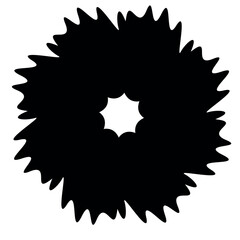 black and white flower