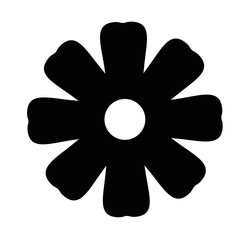 black and white flower