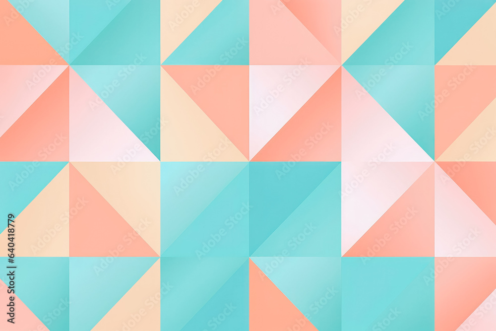 Wall mural Pastel color pattern two colors. Pink and blue pastel geometric pattern background.