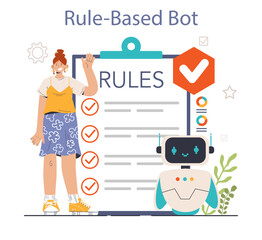 Rule-based chatbot. Online communication with artificial intelligence