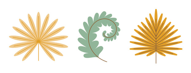 Obraz premium Vector set of linear boho icons and symbols - sun logo design templates - abstract design elements for decoration in modern minimalist style