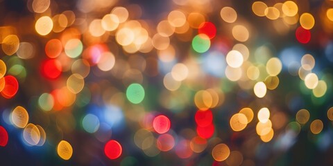 Festive lights defocused blurred shiny glitter background. Merry Christmas and Happy New Year. Festive bright beautiful background