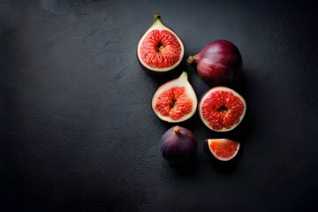 fresh figs on a wooden background