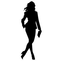 Silhouette of a beautiful girl