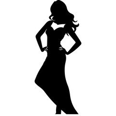 Silhouette of a beautiful girl
