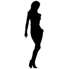 Silhouette of a beautiful girl