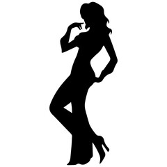 Fototapeta premium Silhouette of a beautiful girl
