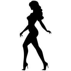 Silhouette of a beautiful girl