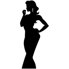 Silhouette of a beautiful girl
