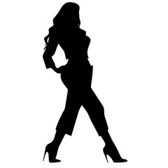 Silhouette of a beautiful girl