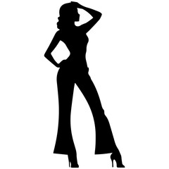 Silhouette of a beautiful girl