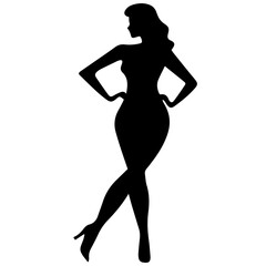 Silhouette of a beautiful girl