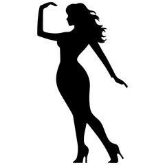 Silhouette of a beautiful girl