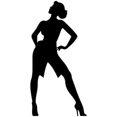 Silhouette of a beautiful girl