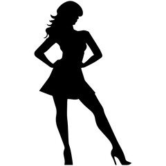 Silhouette of a beautiful girl