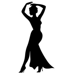 Silhouette of a beautiful girl