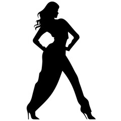 Silhouette of a beautiful girl