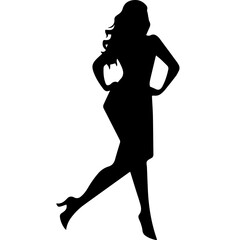 Silhouette of beautiful girl
