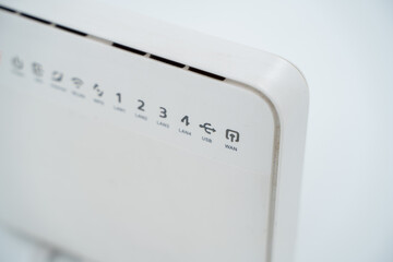 Indicators on the modem device.