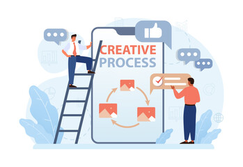 Art therapy. Character developing a creativity. Self-expression idea.