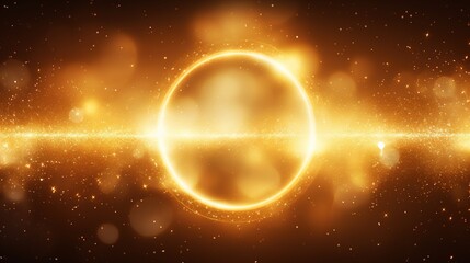 Fototapeta premium A bright and colourful explosion of light and fire against a starry space background