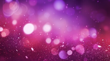 A bright and colorful Christmas background with pink and purple bokeh lights and glittering stars