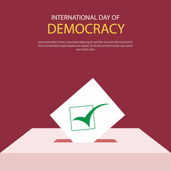 vector international democracy day poster template vector flat design