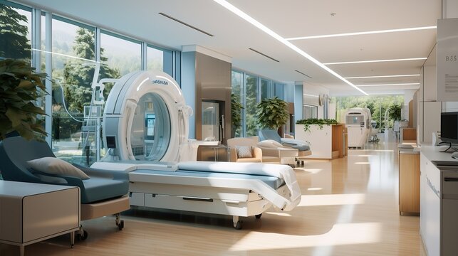 Modern hospital room X-ray scanner