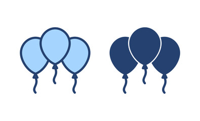 Balloon icon vector. Party balloon sign and symbol