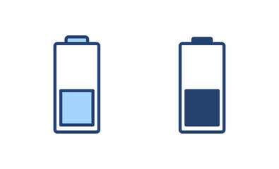 Battery icon vector. battery Charging sign. battery charge level