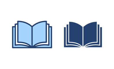 Book icon vector. open book sign and symbol. ebook icon