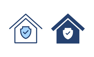 home insurance icon vector. home protection sign and symbol