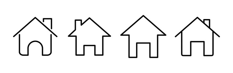 Home icon vector. House vector icon