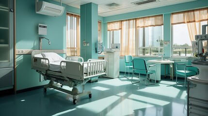 Dental cabinet with various medical equipment