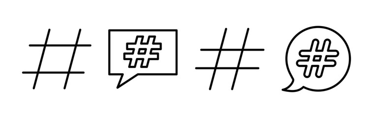 Hashtag icon vector. hashtag simbols
