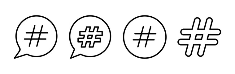 Hashtag icon vector. hashtag simbols