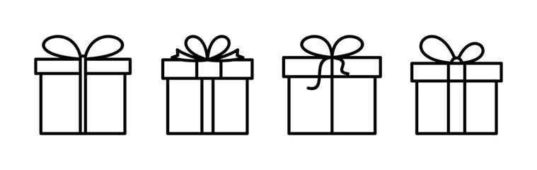 Gift icon vector. gift box icon. birthday gift