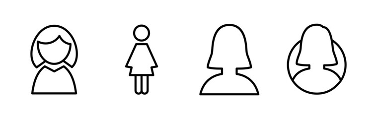 Female icon vector. toilet icon. restroom sign. gender